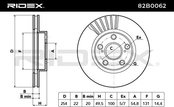 спирачен диск RIDEX