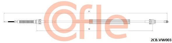 Тросовий привод, коробка передач, Cofle 2CB.VK003