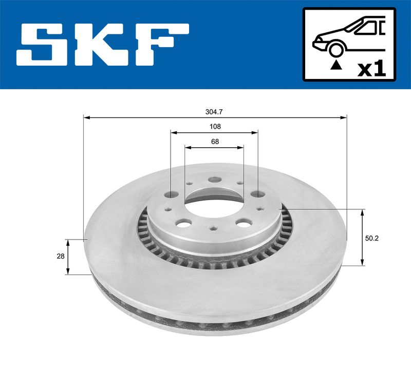 SKF VKBD 80144 V1 Brake Disc