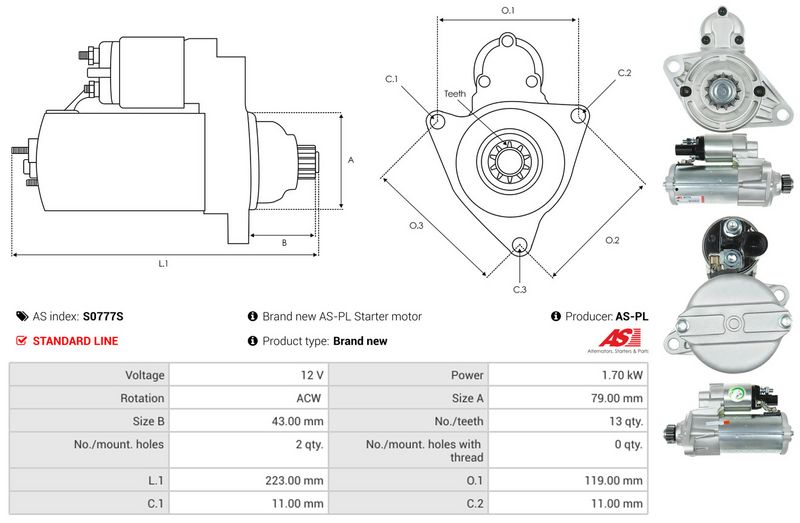 AS-PL S0777S Starter