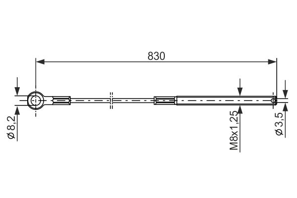 BOSCH Trekkabel, parkeerrem 1 987 477 208