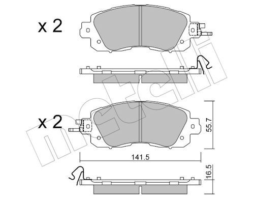 METELLI 22-1080-0 Brake Pad Set, disc brake