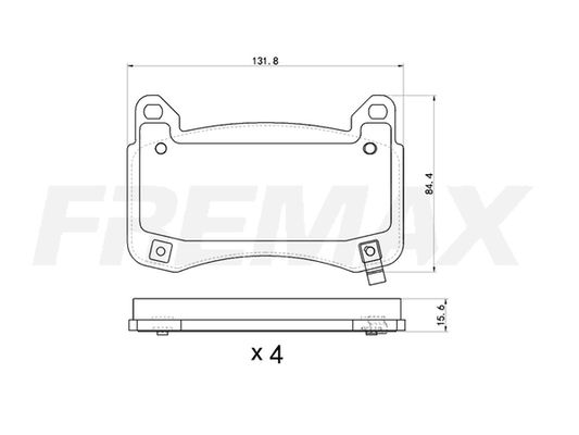 Piduriklotsi komplekt, ketaspidur FREMAX FBP-2633-01