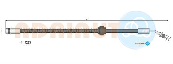 ADRIAUTO RENAULT шланг гальмівний передній верх. Master -06