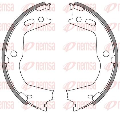 Комплект гальмівних колодок, стоянкове гальмо, Remsa 4666.00