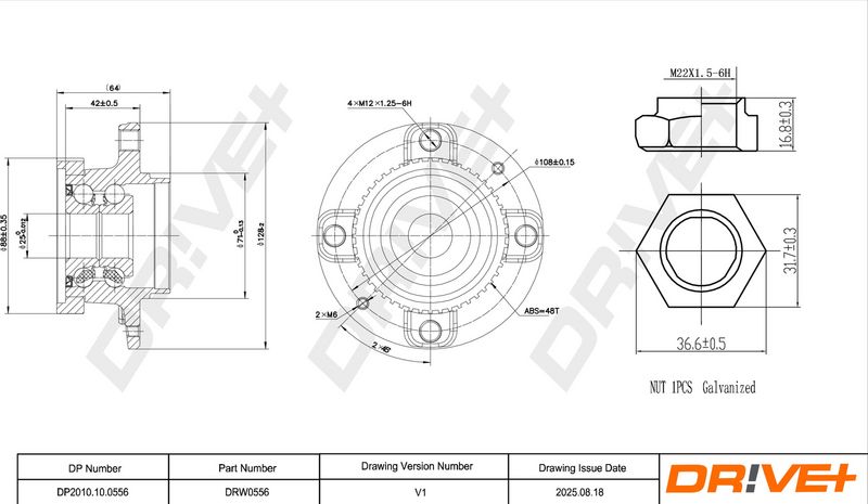 Set rulment roata DP2010.10.0556 Dr!ve+