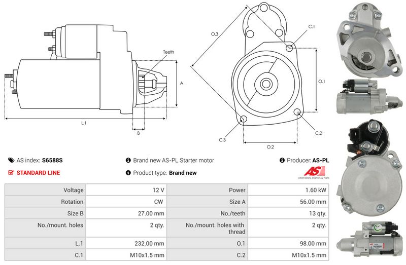 AS-PL S6588S Starter