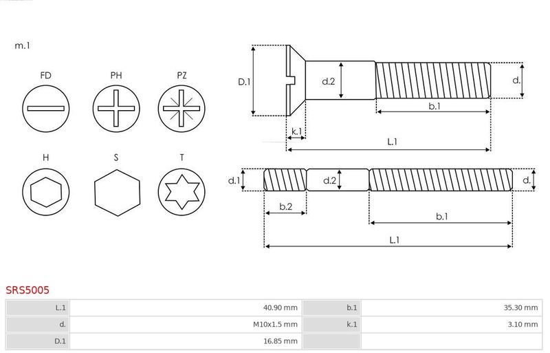 Ремонтний комплект, генератор, Auto Starter SRS5005