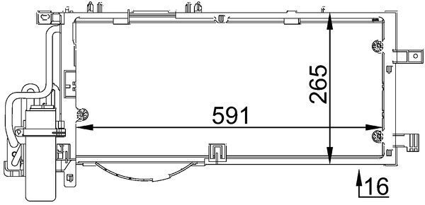 MAHLE kondenzátor, klíma AC 309 001S