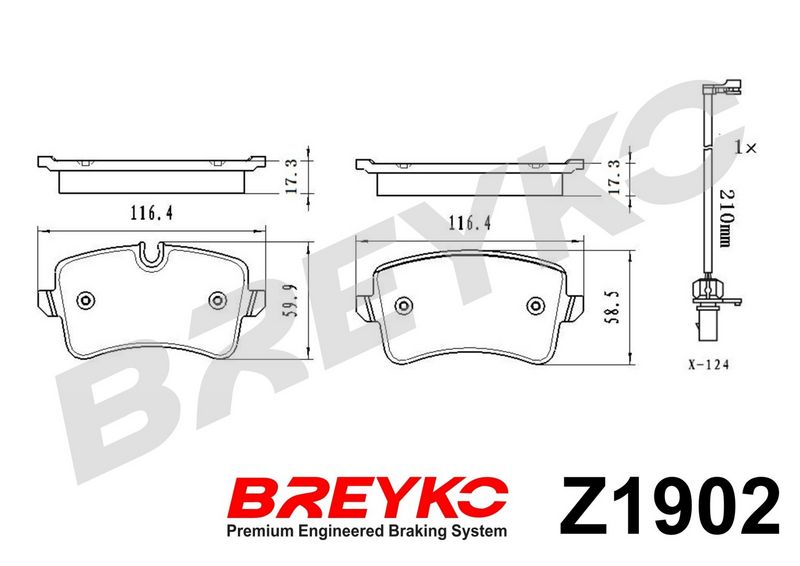 DAVID VASCO Z1902 Brake Pad Set, disc brake