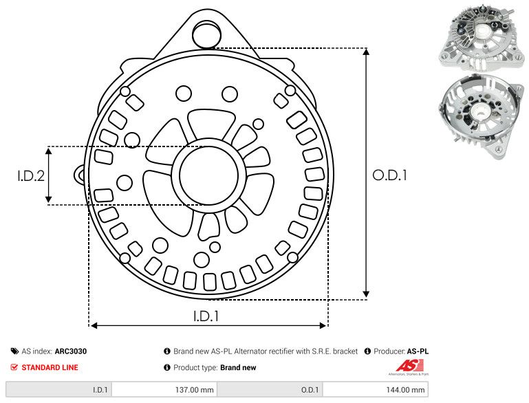 Kaitsekate, generaator, AS-PL ARC3030