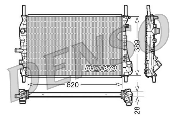 Denso Engine Cooling Radiator DRM10073