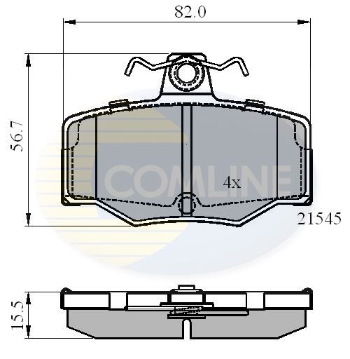 Комплект гальмівних накладок, дискове гальмо, Comline CBP0878