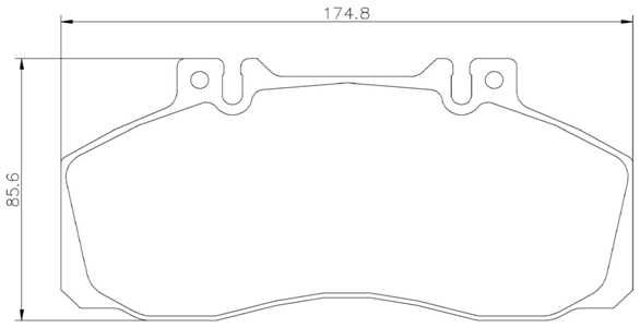 Комплект гальмівних накладок, дискове гальмо, Brembo P50065