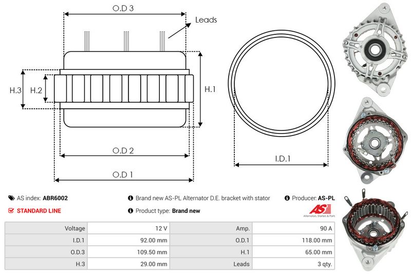 Kaitsekate, generaator, AS-PL ABR6002