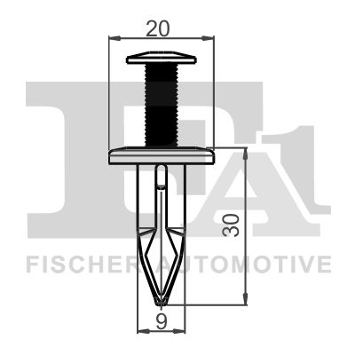 FA1 77-30003.5 Clip, trim/protection strip