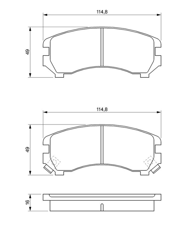 BOSCH 0986493450 Brake Pad Set, disc brake