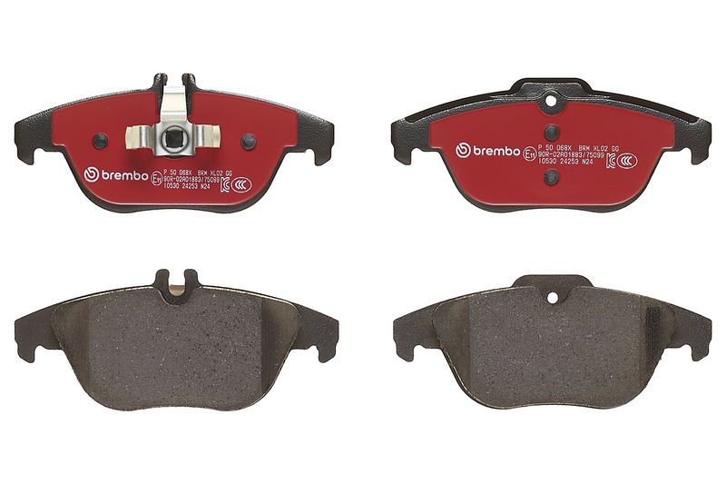 Piduriklotsi komplekt, ketaspidur, BREMBO P 50 068X