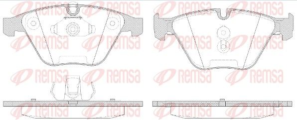 Комплект гальмівних накладок, дискове гальмо, Remsa 0857.50