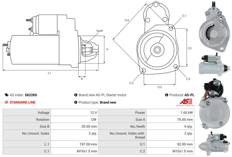 AS-PL S6226S Starter
