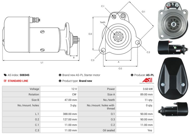 AS-PL S0834S Starter