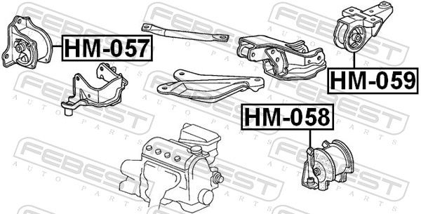 FEBEST HM-059 Mounting, engine