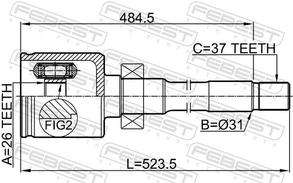 FEBEST 3011-F720RH Joint Kit, drive shaft