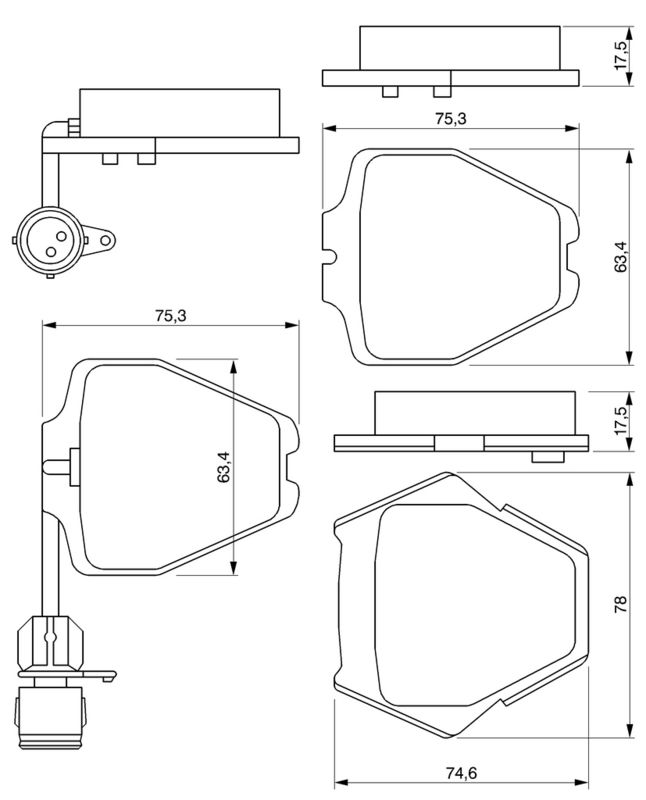 BOSCH 0986424689 Brake Pad Set, disc brake