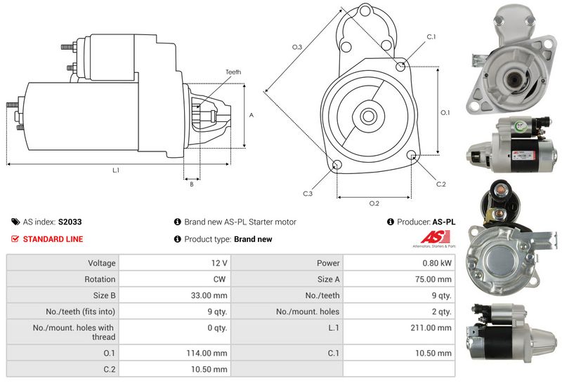 AS-PL S2033 Starter