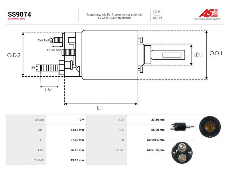 Magnetlülitus, starter, AS-PL SS9074