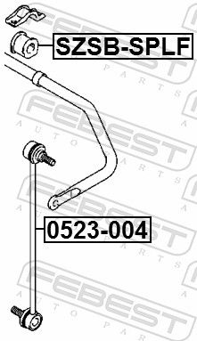 FEBEST SZSB-SPLF Mounting, stabiliser bar