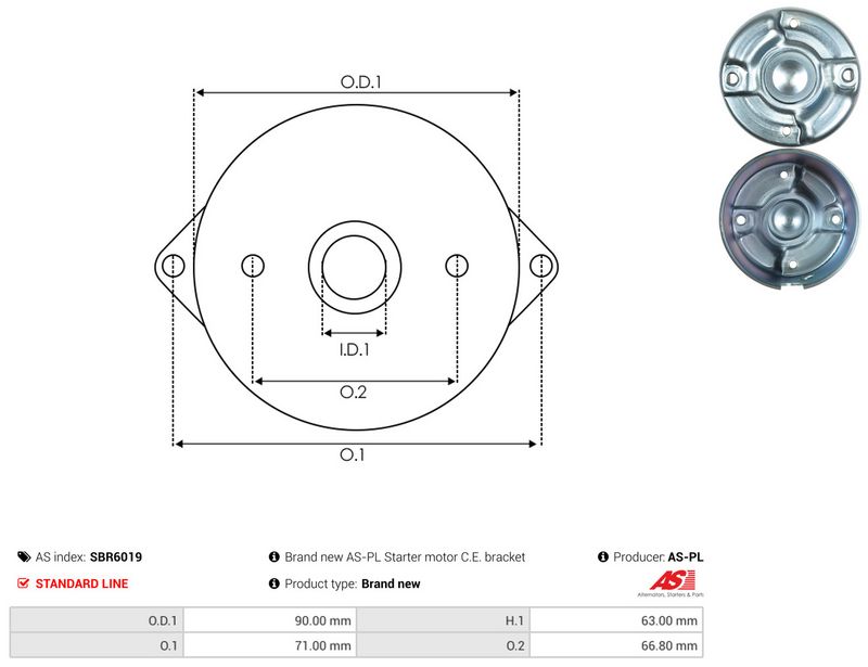 AS-PL SBR6019 Starter Lid, carburettor