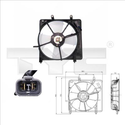 TYC ventilátor, motorhűtés 812-0001