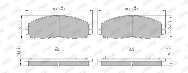 Sada brzdových destiček, kotoučová brzda 573411J