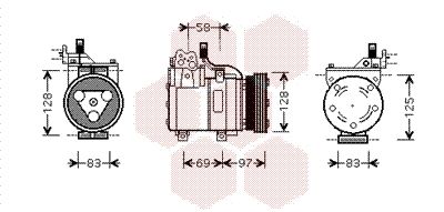 VAN WEZEL kompresszor, klíma 8200K093