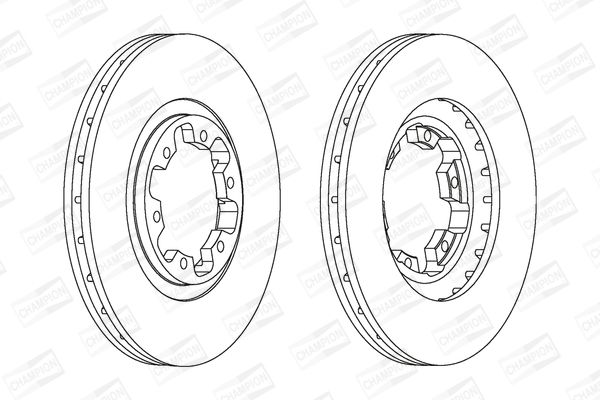 Гальмівний диск передній Nissan Navara / Terrano / Infiniti QX4 Champion 562388CH