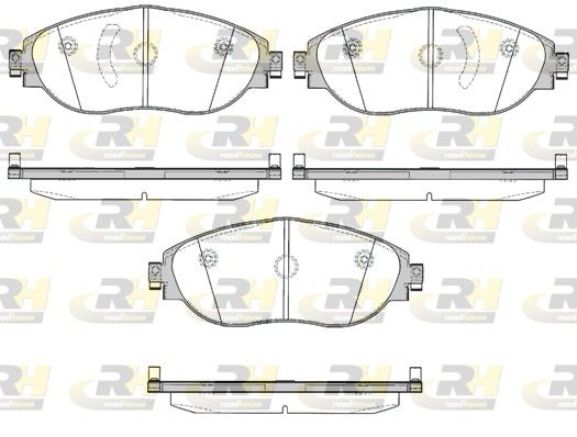 Комплект гальмівних накладок, дискове гальмо, Roadhouse 21470.00