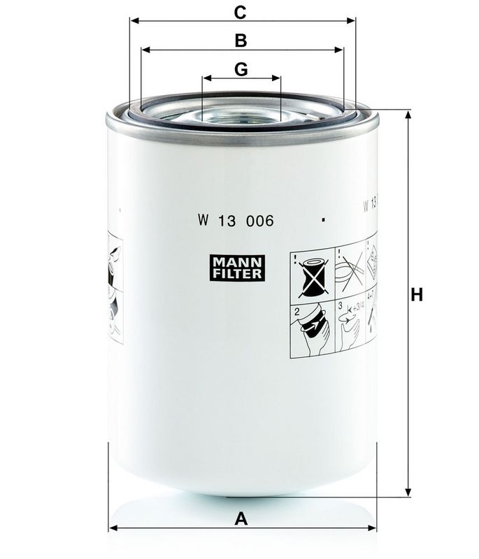 MANN-FILTER W13006 Filter, operating hydraulics