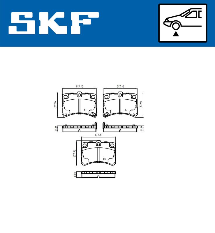 SKF VKBP 81125 A Brake Pad Set, disc brake