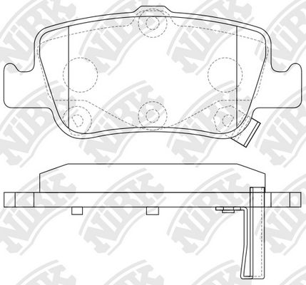 Комплект гальмівних накладок, дискове гальмо, Nibk PN1835