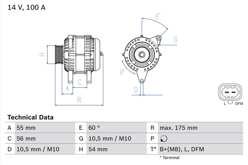 BOSCH Dynamo / Alternator 0 986 049 020