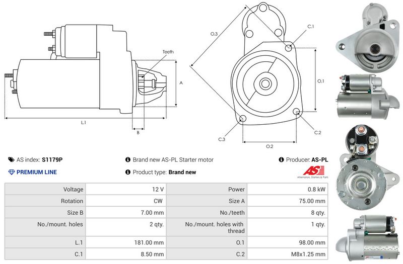 AS-PL S1179P Starter