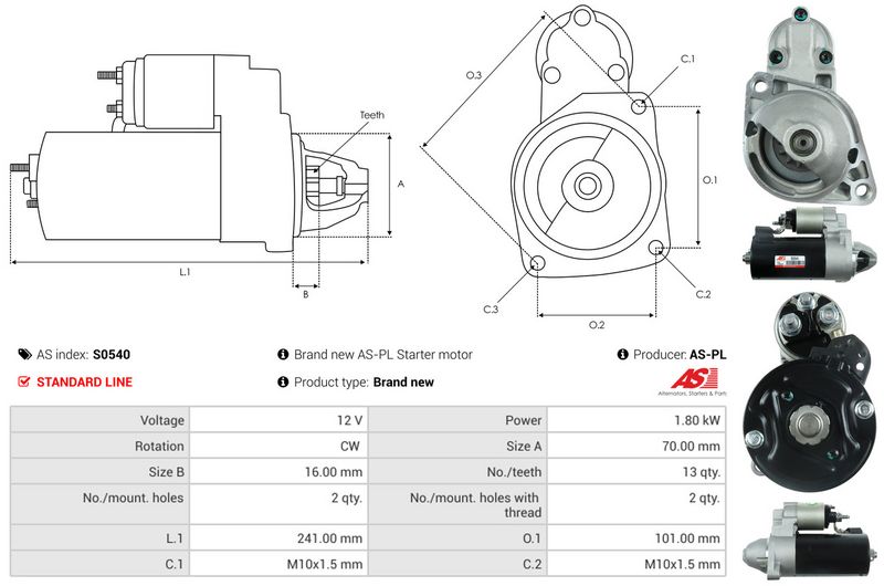 AS-PL S0540 Starter