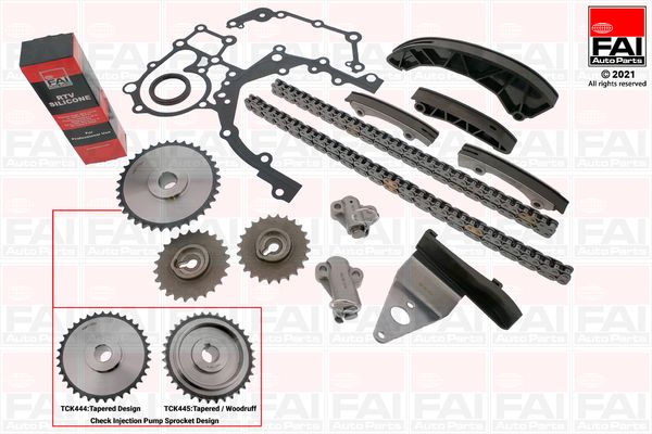 Комплект ланцюгів привода, Fai Autoparts TCK444