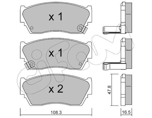 Set placute frana,frana disc 822-246-1 CIFAM