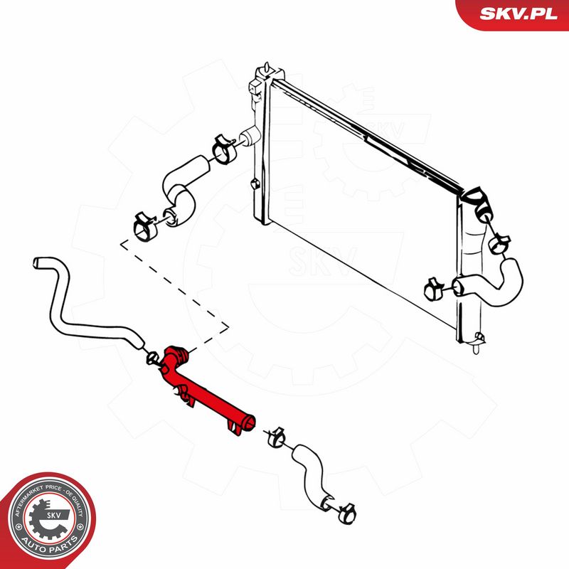 ESEN SKV 24SKV200 Coolant Pipe