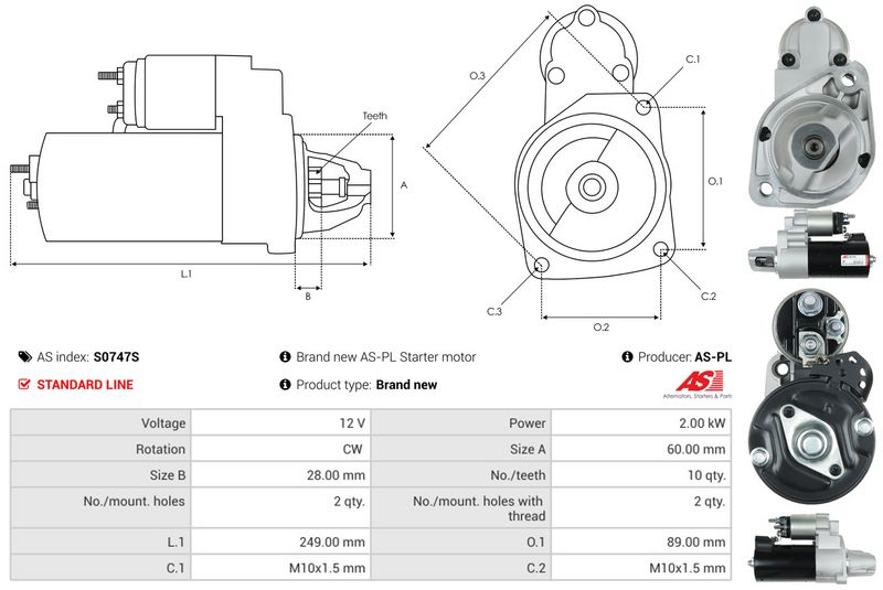 AS-PL S0747S Starter