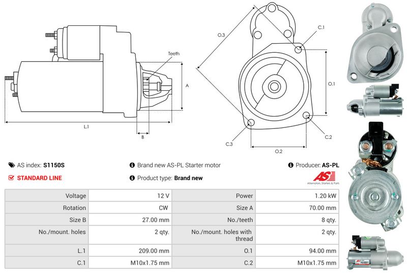 AS-PL S1150S Starter