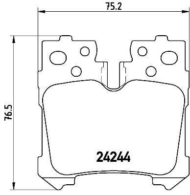 Комплект гальмівних накладок, дискове гальмо, Brembo P83076