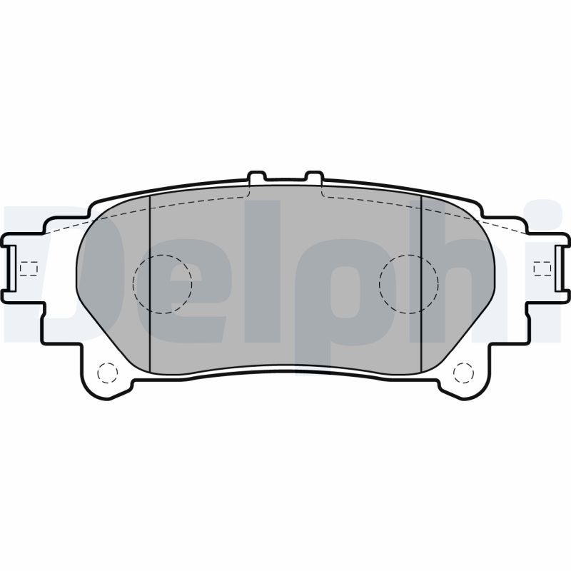 Комплект гальмівних накладок, дискове гальмо, Delphi LP2196